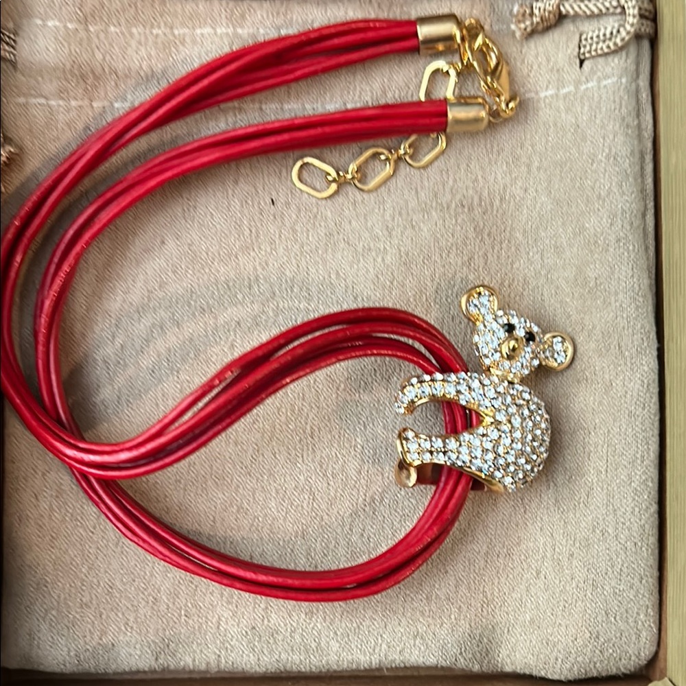 Red and Gold Koala Pendant Necklace